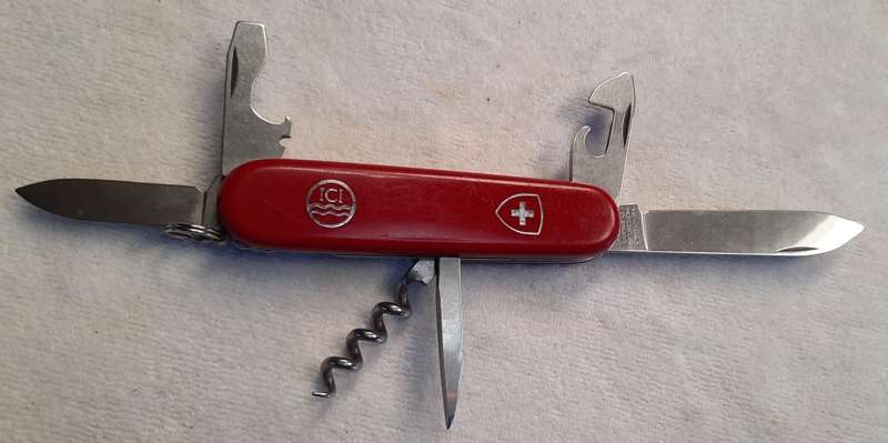 Victorinox Swiss Army Knife -  Spartan/Standard Older Spartan Red Scales with ICI Logo on scale