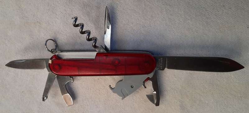 Victorinox Swiss Army Knife -  Spartan Lite  Red Translucent  Scales with  liebi LNC  Logo on scale