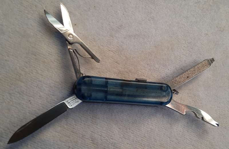 Victorinox Swiss Army Knife - Translucent blue  Scales- Midnight Manager