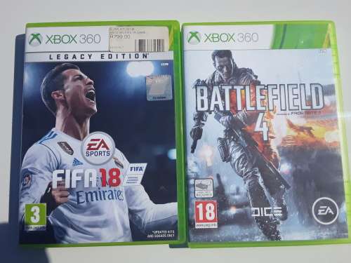 Xbox 360 two pack (FIFA 18 and Battlefield 4)