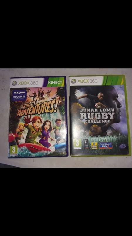Xbox 360 Twin Pack (Jonah Lomu Rugby Challenge and Kinect Adventures!)