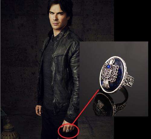 The Vampire Diaries: Damon Salvatore Family Crest Ring (Sun/Protection Ring) Size 10