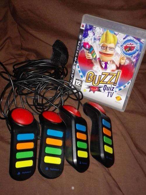 Buzz! Quiz TV (PS3) + Wired Buzzers