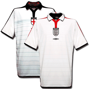 White Umbro England shirt 2003-2005 - reversible