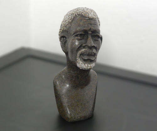 African Elder Abstract Compact Sculpture by NoMore Nyamunga
