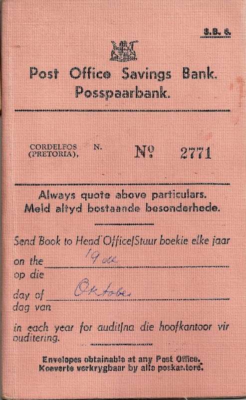 POST OFFICE SAVINGS BANK - "BANK BOOK" AS ILLUSTRATED!