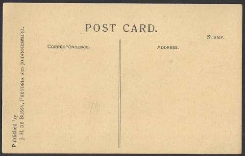POSTCARD, EARLY 1900's - "WONDERBOOM POORT, LOOKING NORTH - PRETORIA" - J.H. DE BUSSY!