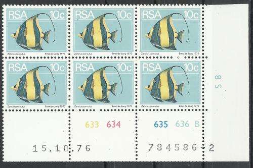 RSA - (MNH) 2nd DEFINITIVE ISSUE 10c CONTROL - "B" 15.10.76