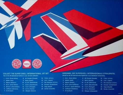 SHELL - "SUPERSHELL INTERNATIONAL JET SET" COLLECTABLE TOKEN SET, 1970's.