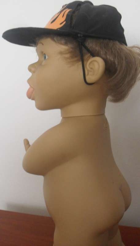 A VERY RUDE "BIKER" DOLL BY "JOIMY", SPAIN - FAULTLESS CONDITION!