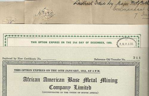 RARE - BRITISH MILITARY DOCUMENTS CIRCA 1901 & OTHERS
