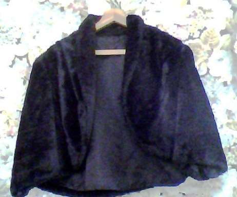 VINTAGE 1950's LADIES SHORT EVENING JACKET - FAUX FUR - SUPERB CONDITION!