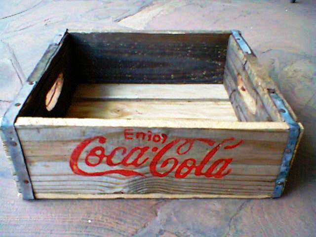 WOODEN COCA COLA CRATE FROM ZIMBABWE