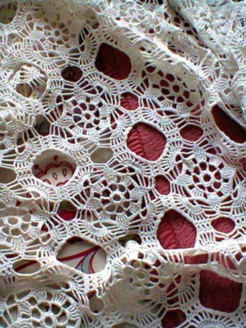 CROCHETED BED COVER - SIZE APPROX. 225cm X 325cm! HUGE! EARLY 1960's.