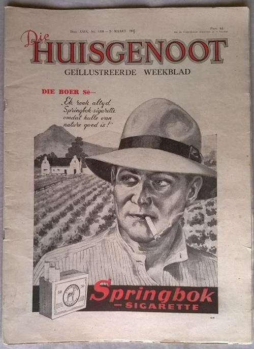 RARE! "DIE HUISGENOOT, 9 MAART 1945" - "WAR ECONOMY PRINTING"!
