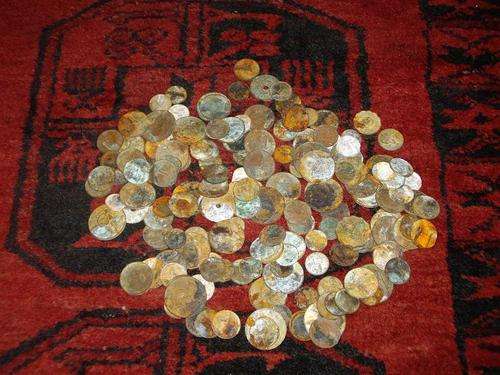 150 COINS THAT WERE DUG UP