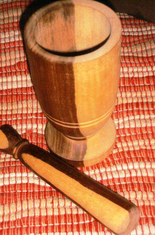 HARDWOOD MORTAR & PESTLE - MADE IN ZAMBIA