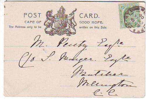 Cape of Good Hope post card used