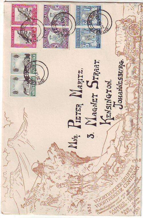 Voortrekker centenary FDC No 4 Graafrenet 1938