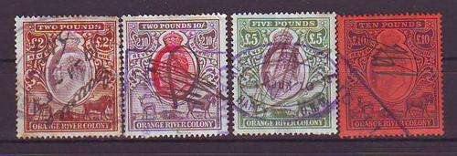 Orange River colony revenue/fiscal Edward VII selection inclu scarce ten pound