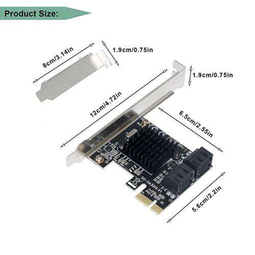 PCIE to 4 port SATA expansion card