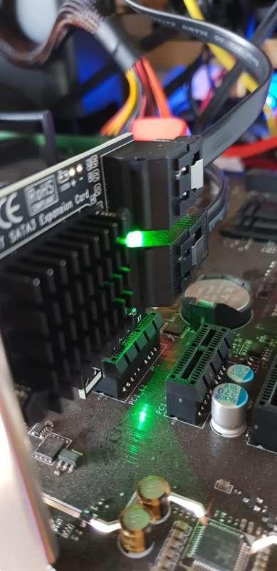 PCIE to 4 port SATA expansion card