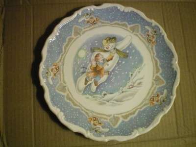 ROYAL DOULTON SNOWMAN PLATE - WALKING IN THE AIR