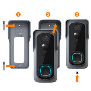 Video Doorbell Intercom Tuya Smart 2MP 1080p Waterproof Wifi