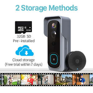 Video Doorbell Intercom Tuya Smart 2MP 1080p Waterproof Wifi