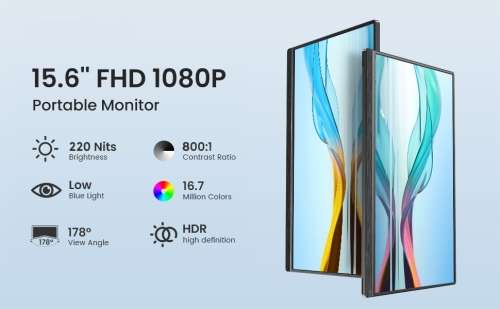 Portable Monitor 15.6 Buysave Sibolan Full HD incl Free Portable Mini Stand