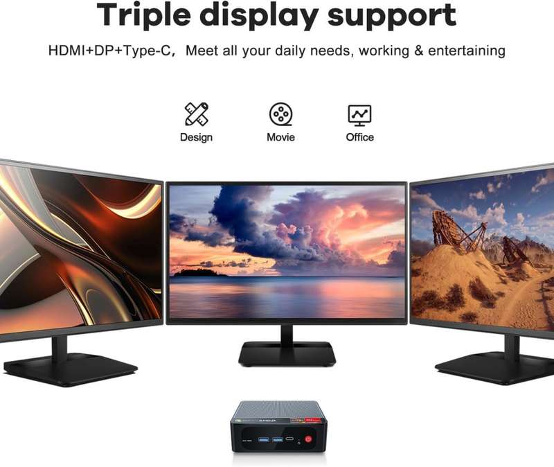 Beelink SER5 Mini PC, AMD Ryzen 5 (Up to 4.0Ghz), 16GB RAM 500GB SSD, RX Vega7