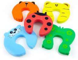 Funky Fun Foam Door Stoppers - Finger Protectors