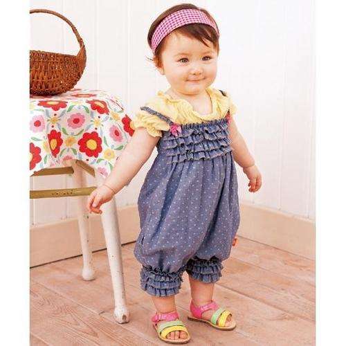 Soft Denim Dungaree with Red bows * last one * January Sale