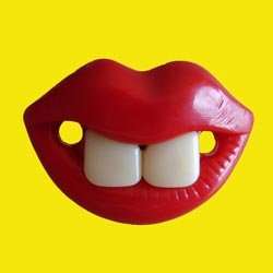 Funny Pacifier, Novelty Dummy - lips and teeth - No 3