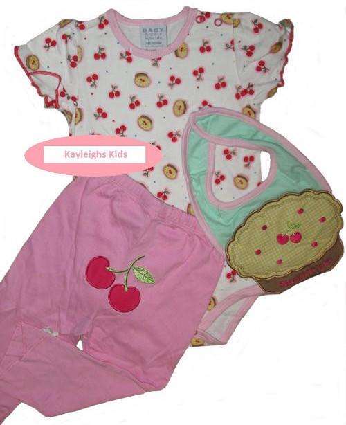 SALE  Cotton vest, bib and leggings set - Sweetie Pie 18-24 months
