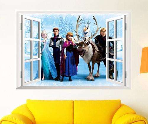 Frozen Elsa Anna Olaf and friends wall sticker