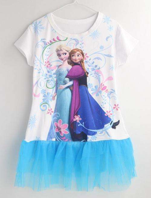 Sale Frozen Elsa/Anna tutu T-Shirt 2 years blue