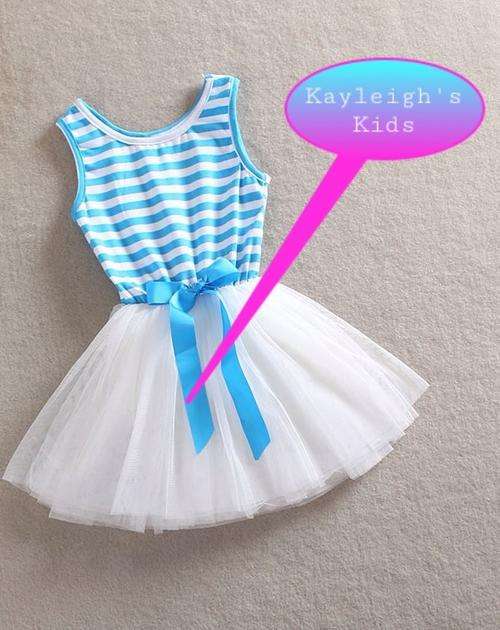 Striped  tutu dress *  blue* available 1x each 1-2 or 2-3 years