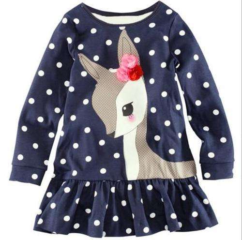 Bambi Deer long sleeve dress 3 or 4 years