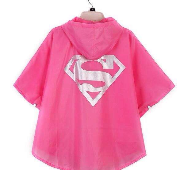 Superhero Super Girl rain coat / poncho