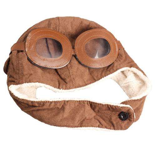 Pilot Aviator Caps Brown to fit 1-6 years