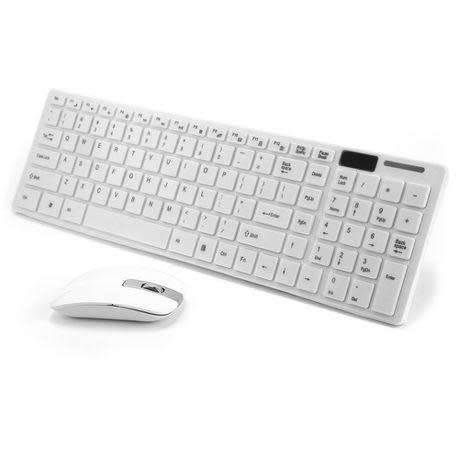 DW- K03-2.4G Ultra Slim Portable Wireless Keyboard & Mouse Combo - White