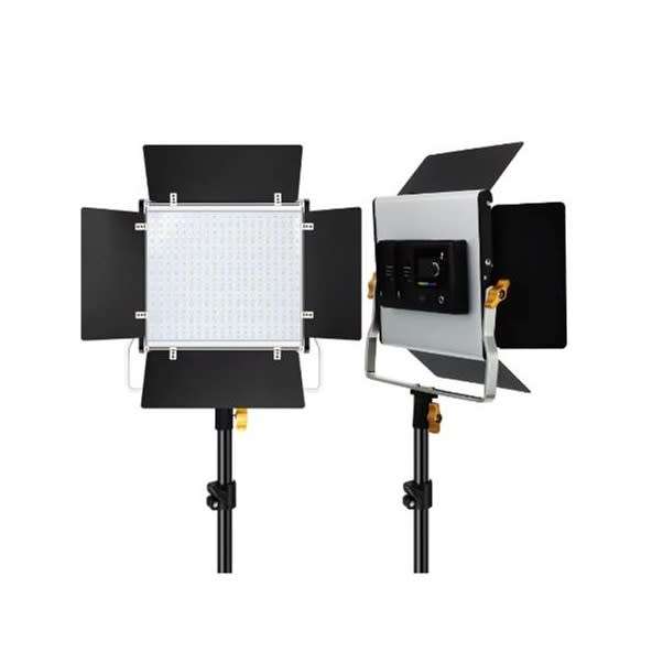 DW Professional LED Studio Camera Light With Stand And 2 Rechargeable Battery CRI95/2500K-9000K - W4