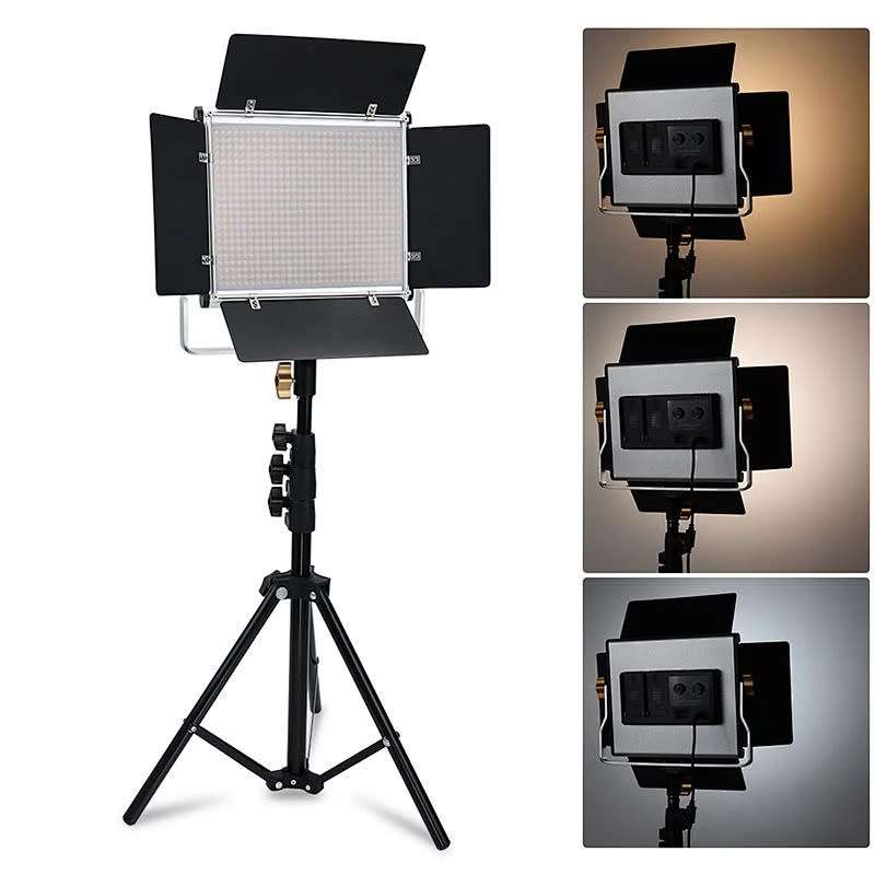 DW Professional LED Studio Camera Light With Stand And 2 Rechargeable Battery CRI95/2500K-9000K - W4