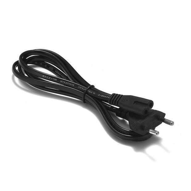 DW Figure-8 (C7/C8) to EU 2 Pin Power Cord Cable 2M