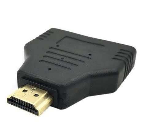 DW 1 in 2 HDMI Splitter Adapter 1 Male to 2 Female
