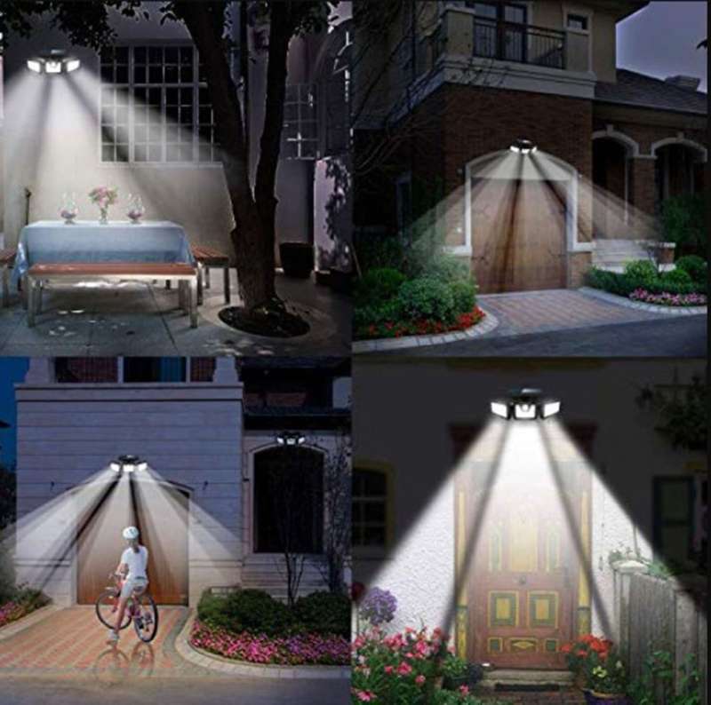 DW Tripple Head Solar Power Outdoor Waterproof LED Motion Sensor Wall Light -  W771A