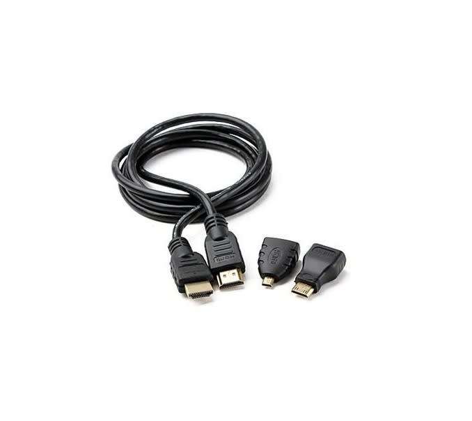 DW 3 in 1 HDMI Full HD Cable with Mini & Micro Adaptors