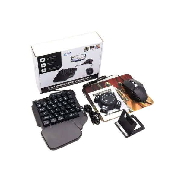 DW 5 IN 1  Wired Mobile Game Combo Pack  - For Pubg ,Call Of Duty,Fortnite