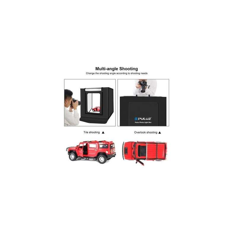 DW-PULUZ Portable 60 x 60 x 60 cm Light Box LED 5500K Mini 60W Photography Studio Box Kit